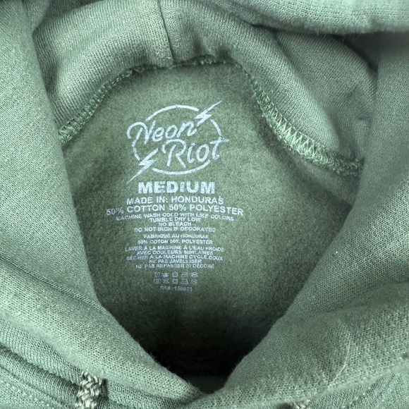 Neon Riot Unisex Explore More Cotton Sweatshirt Green Medium - Picture 5 of 6